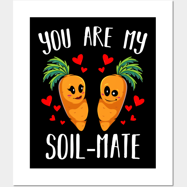 Carrots - You Are My Soil-Mate - Cute Vegetable Carrots Wall Art by Lumio Gifts